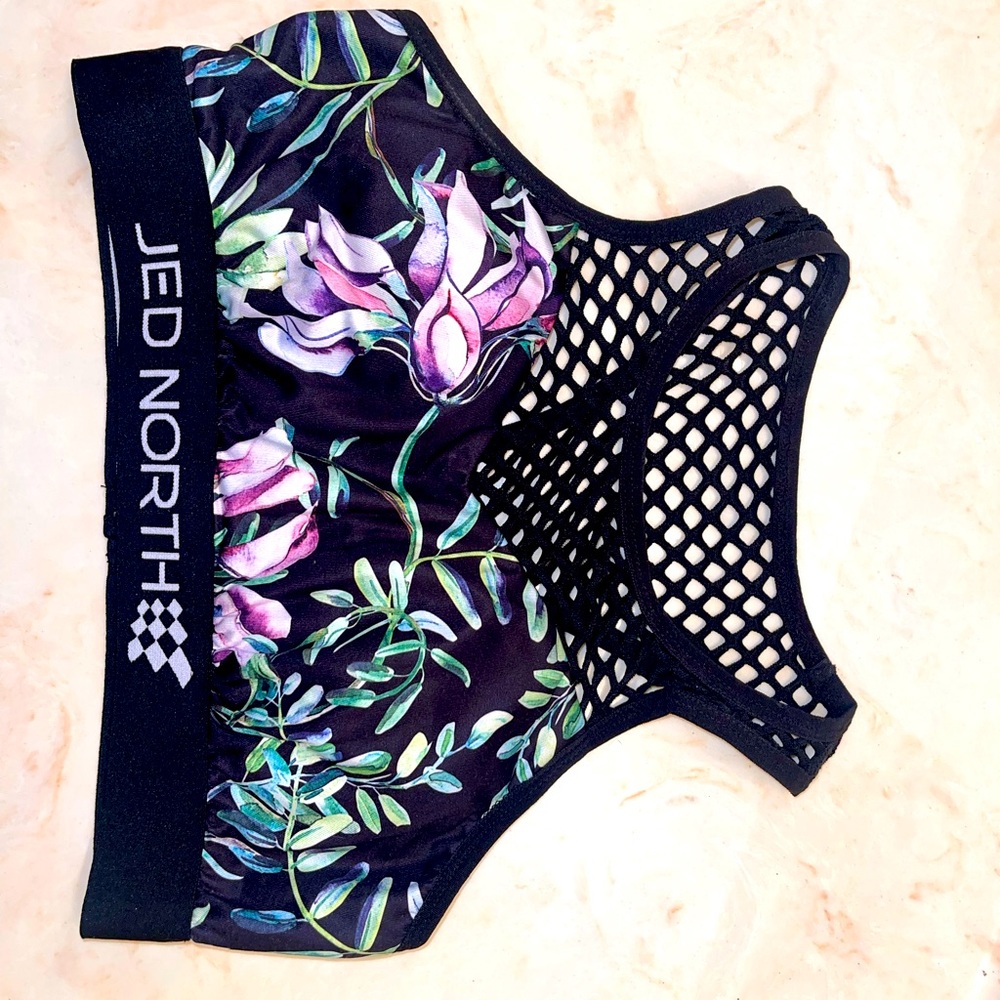NWOT Jed North Glow Mesh Sports Bra - Bali bloom  size large